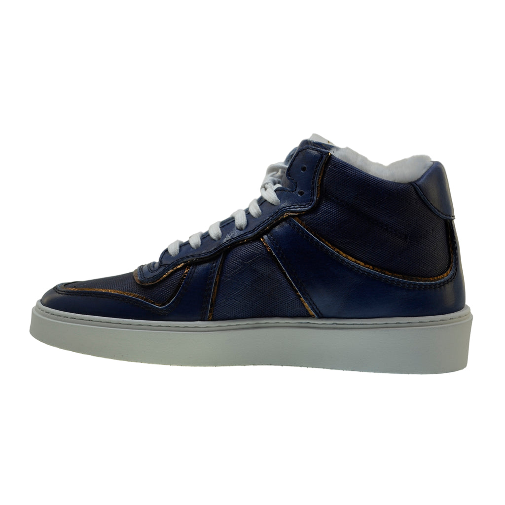 Men's Italian Sneaker Jo Ghost 232 Blue Navy Low Ankle Sneakers
