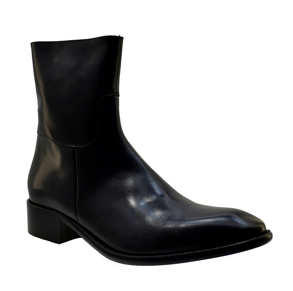 Men's Italian Shoes Jo Ghost 2826 Black Leather Chelsea Boots