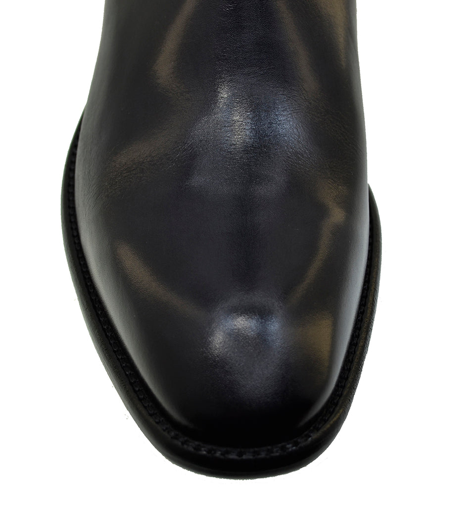 Men's Italian Shoes Jo Ghost 2826 Black Leather Chelsea Boots
