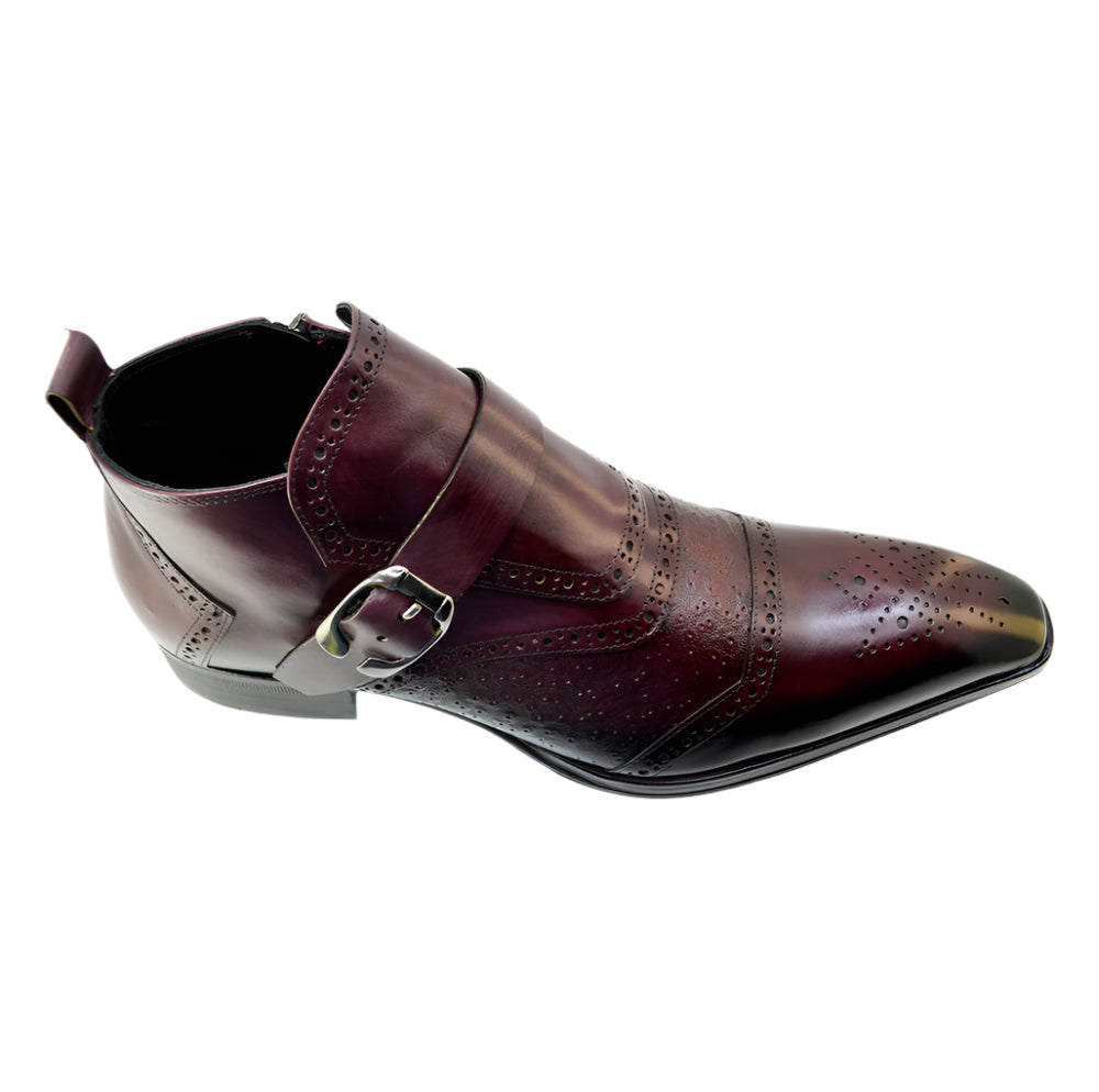 Men's Italian Boots Jo Ghost 3996N Burgundy Leather Dress Ankle Boots
