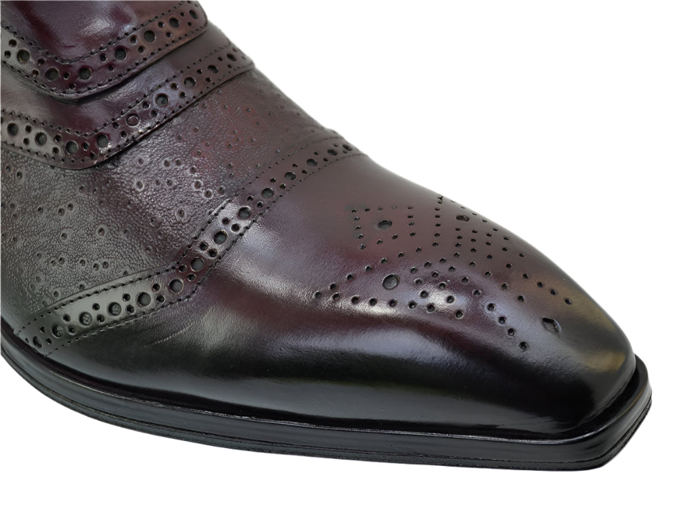 Men's Italian Boots Jo Ghost 3996N Burgundy Leather Dress Ankle Boots