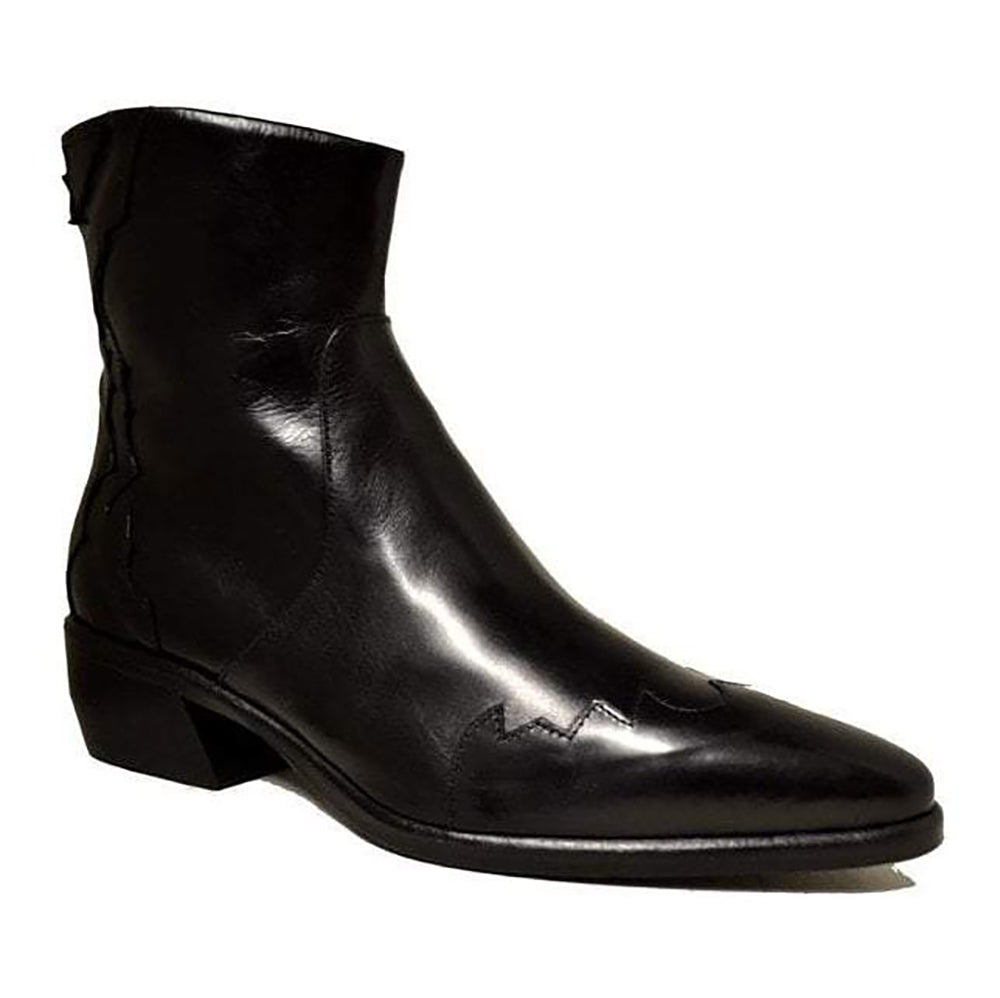 Italian Women's Shoes Jo Ghost 552 Black Leather Formal Ankle Chelsea Boots