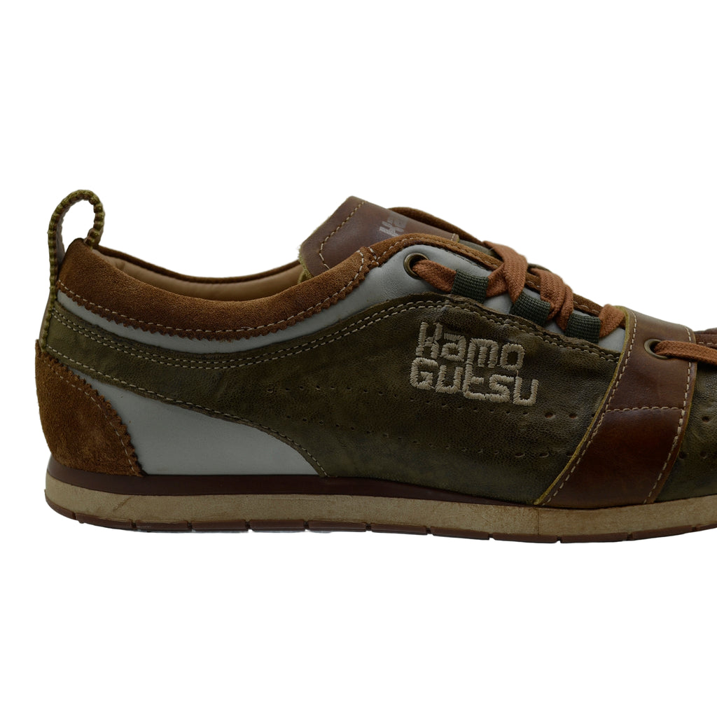 Men's Sneaker Kamo-Gutsu Tifo-017 Khaki Vintage Leather Sneaker