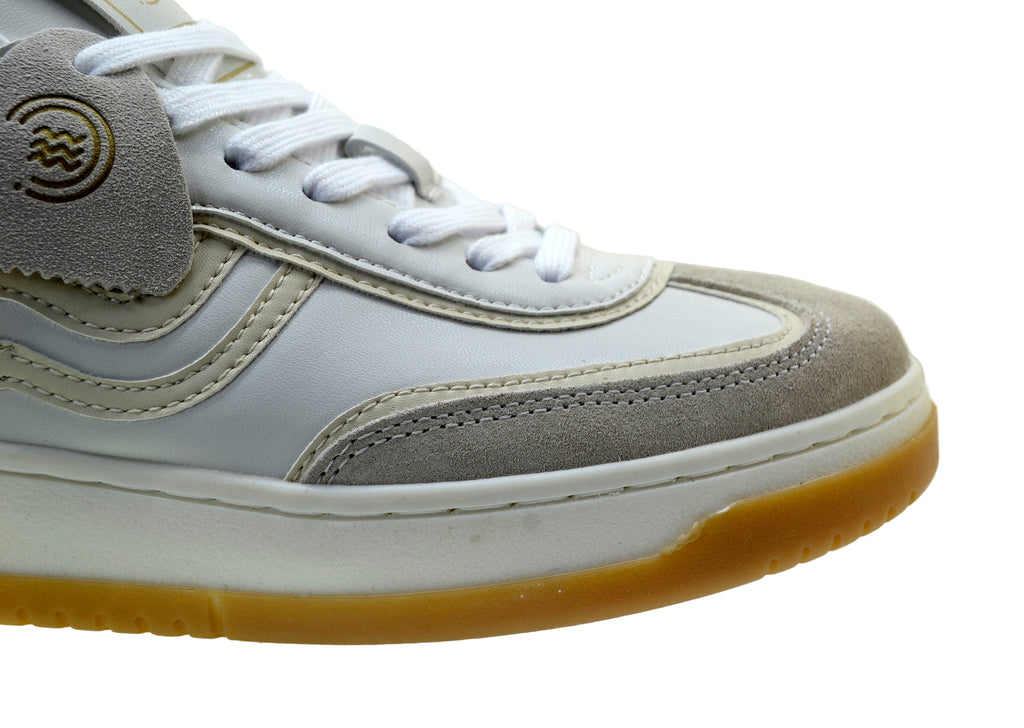 PrimaBase Italy Sneakers Model 50470 White Leather Suede Sneaker