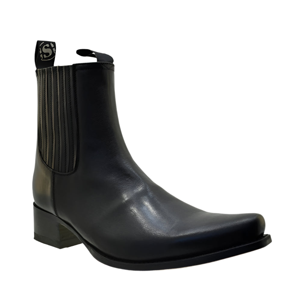 Men's Chelsea Boots Sendra 1692M Black Leather Ankle Boots