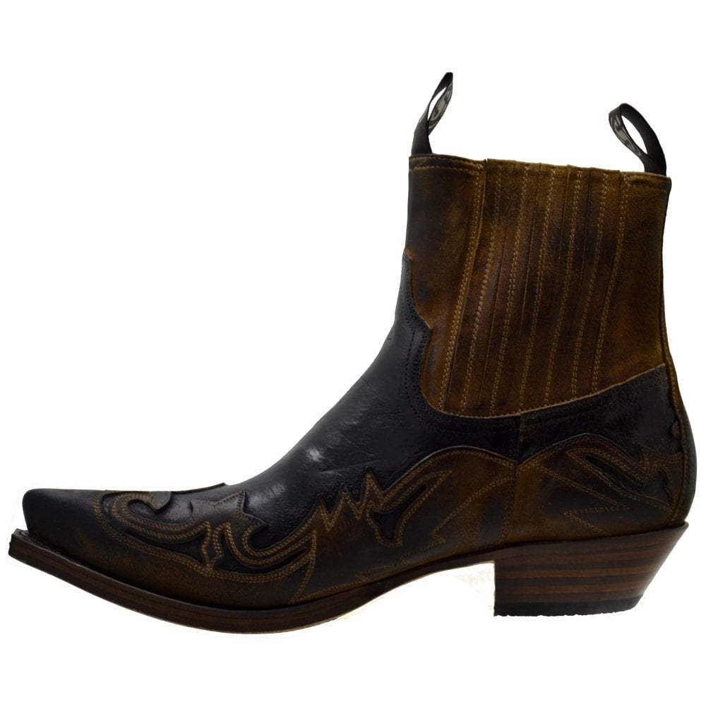 Women's Cowboy Boots Sendra 4660 Quercia Leather Cuban Heel