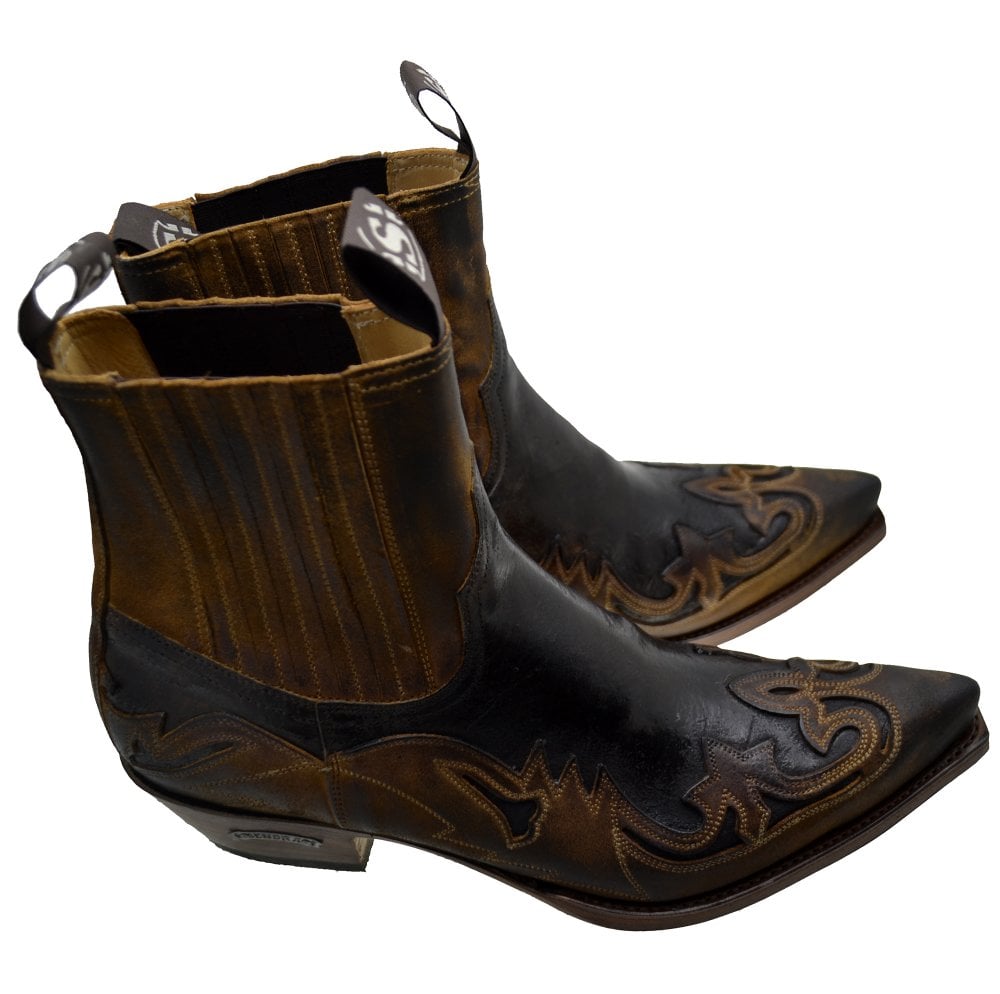 Women's Cowboy Boots Sendra 4660 Quercia Leather Cuban Heel
