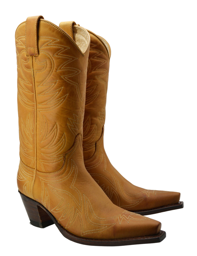 Women's boots Sendra 6305 Light Tan Nubuck Cowgirls Boots