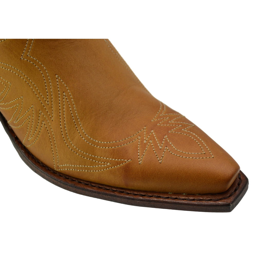 Women's boots Sendra 6305 Light Tan Nubuck Cowgirls Boots