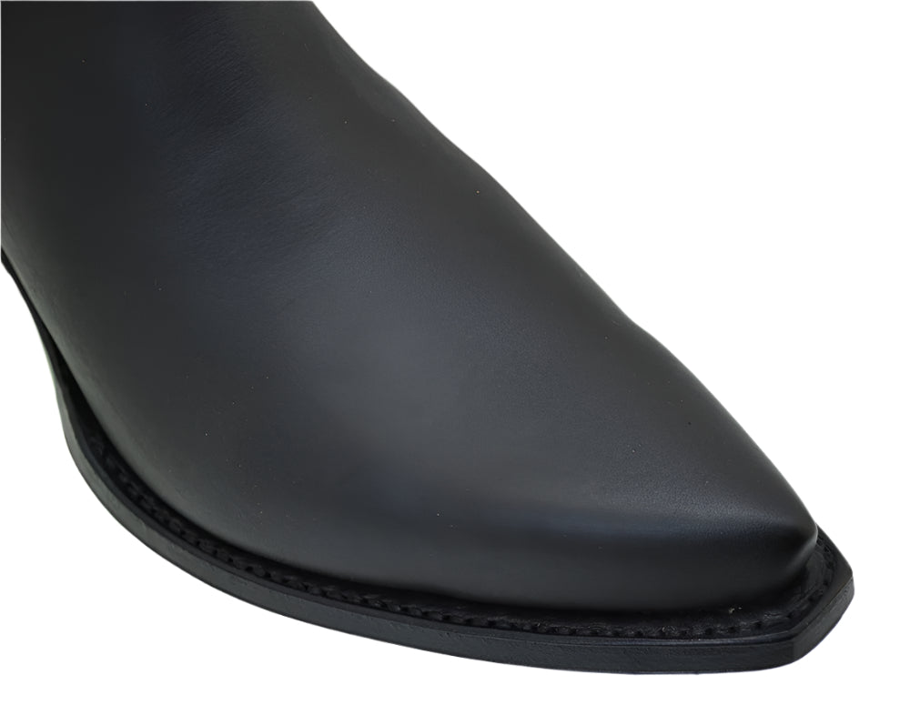 Women's Cowboy Boots Sendra 1692 Black Leather Ibiza Heel