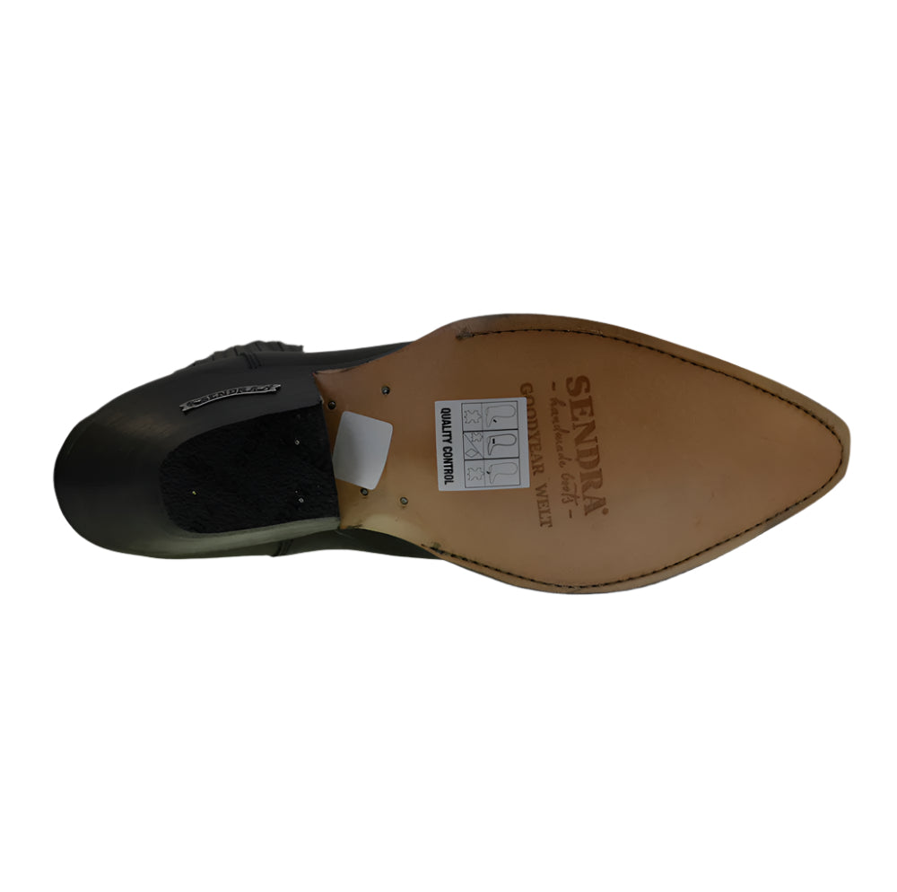 Women's Cowboy Boots Sendra 1692 Black Leather Ibiza Heel