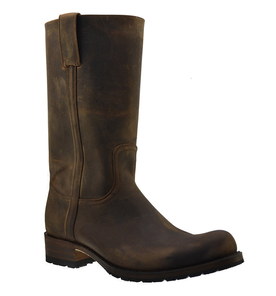 Men's Biker Boots Sendra 3165 Brown Vintage Leather size 46