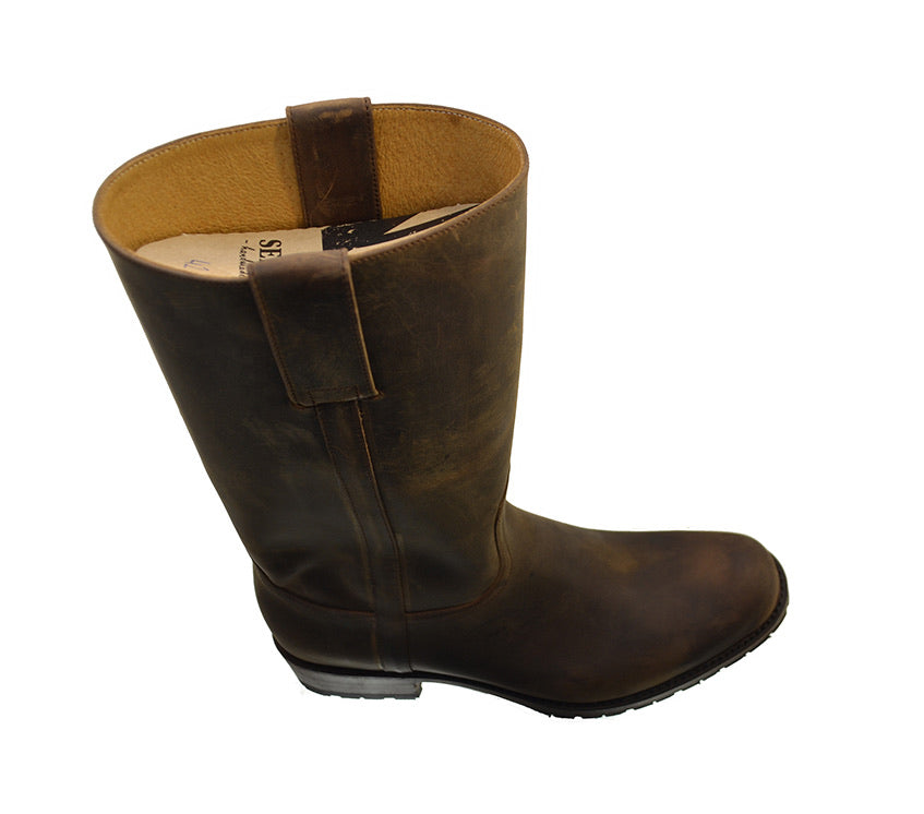 Men's Biker Boots Sendra 3165 Brown Vintage Leather size 46