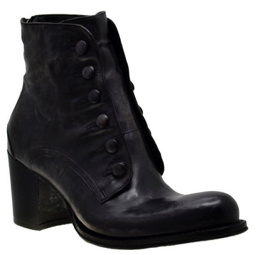 Women's Italian Shoes Jo Ghost 3082 Black Leather Chelsea Boots