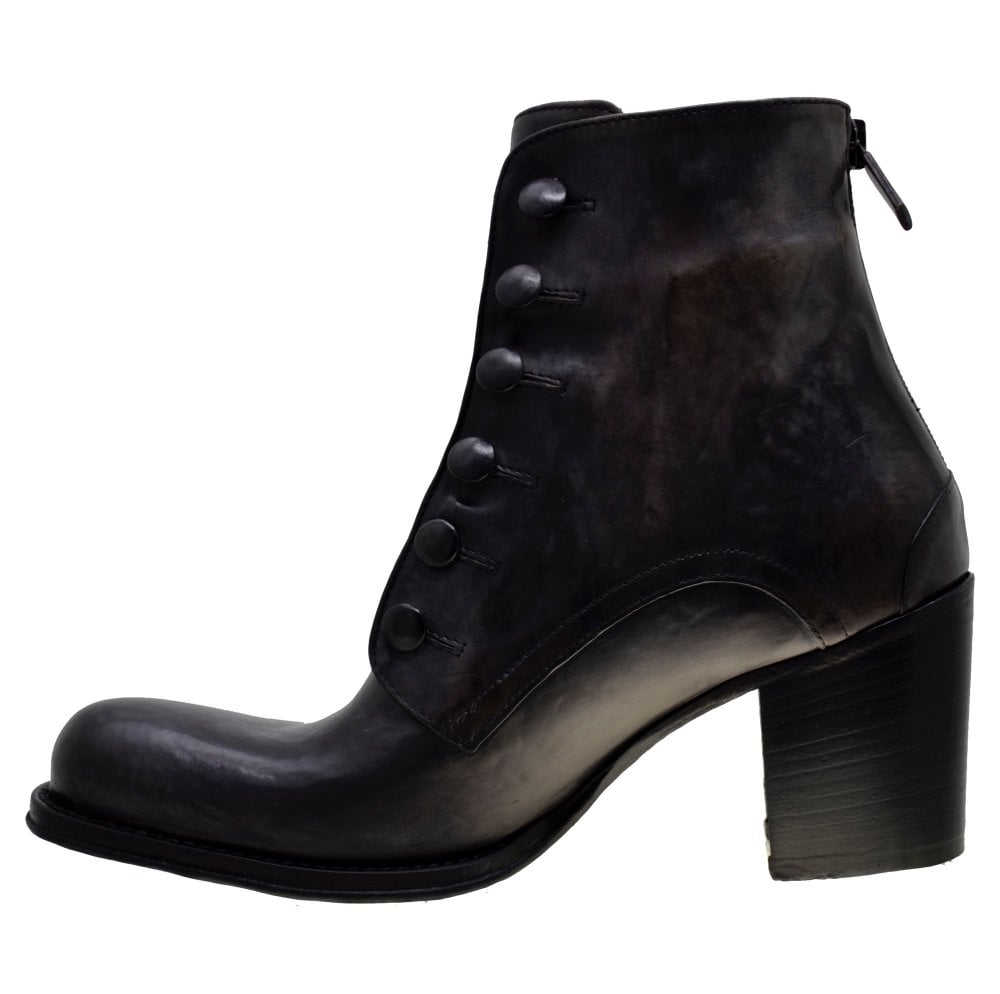 Women's Italian Shoes Jo Ghost 3082 Black Leather Chelsea Boots
