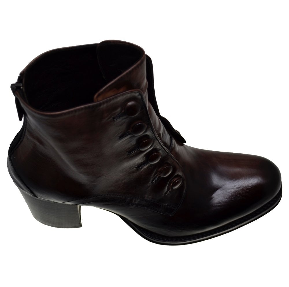 Women's Italian Shoes Jo Ghost 3082 Brown Leather Chelsea Boots