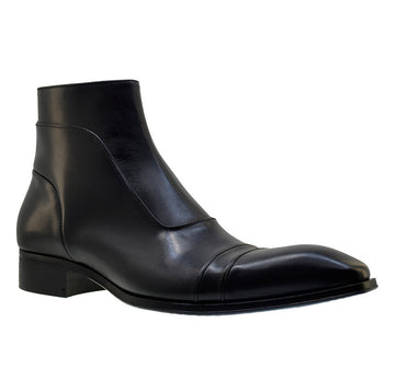 Italian Men's Shoes Jo Ghost 3239 Black Calf Leather Dress Ankle Boots