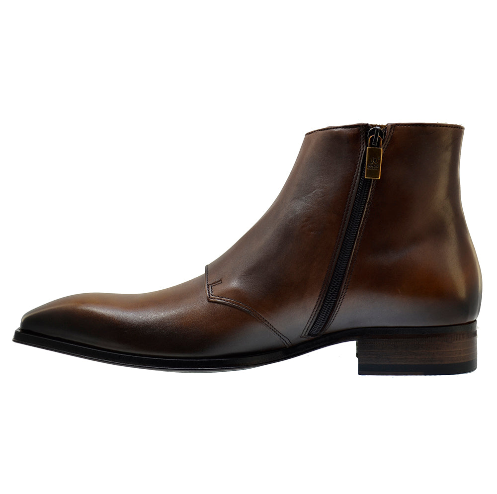 Men's Italian Shoes Jo Ghost 3240 Brown Leather Buckle Boots