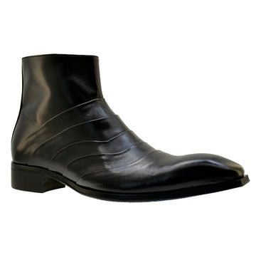 Men's Italian Shoes Jo Ghost 3242 Black Leather Formal Ankle Boots