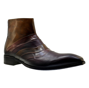 Men's Italian Shoes Jo Ghost 3242 Multi Colour Leather Formal Ankle Boots