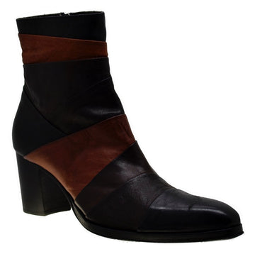 Women's Italian Shoes Jo Ghost 3864 Brown Leather Formal Boots