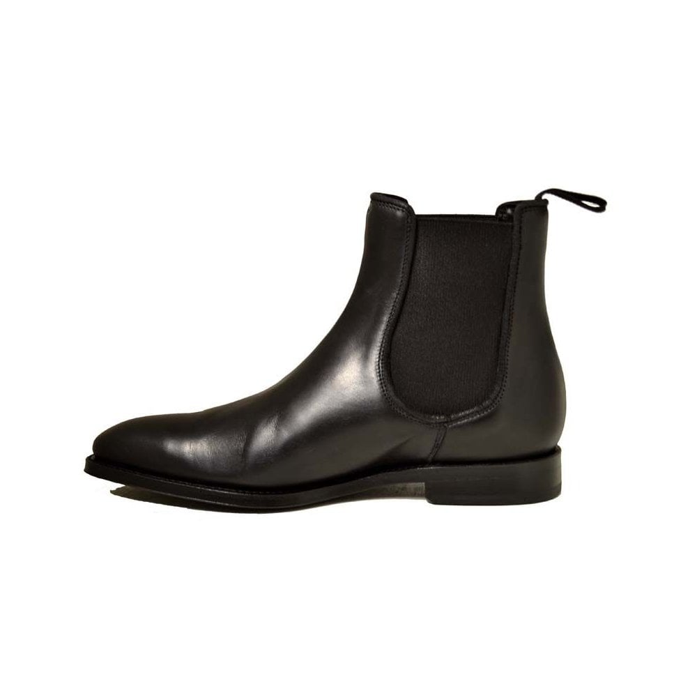 Sendra 10608 Black Leather Pull up Ankle Chelsea Boots