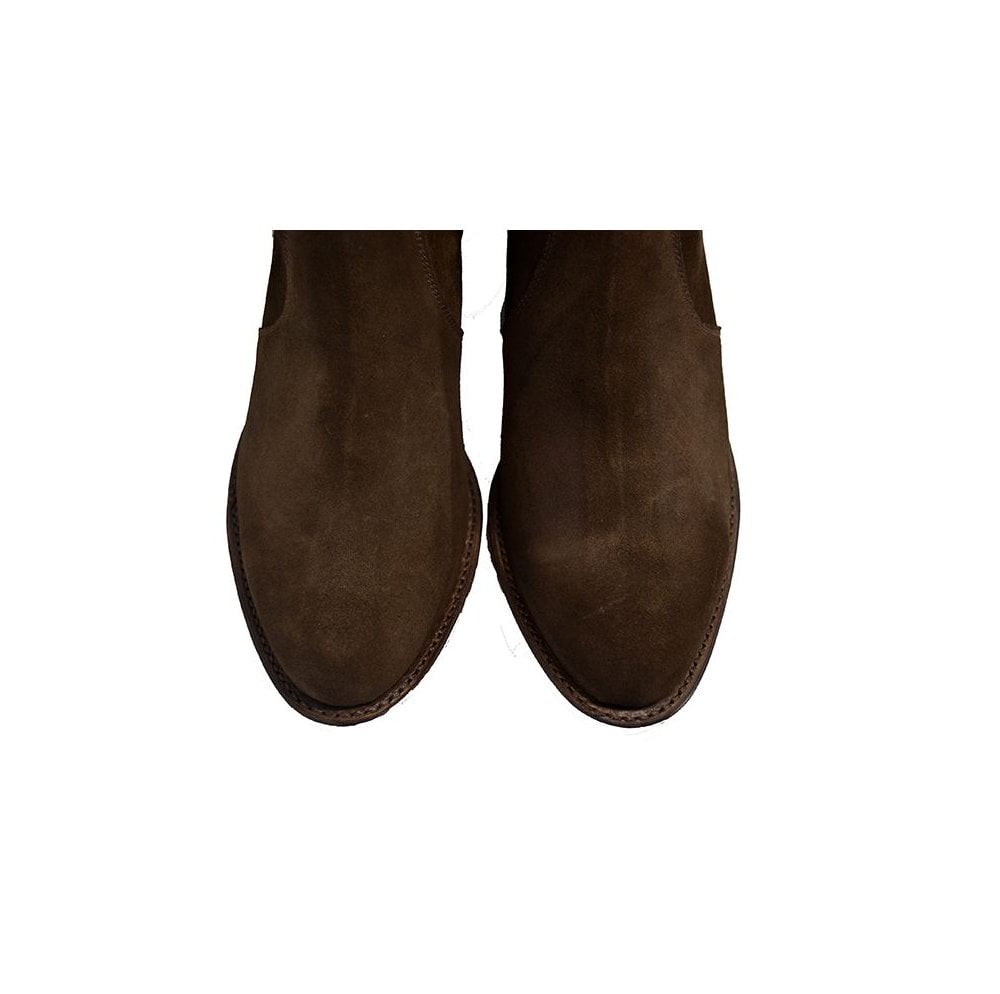 Women's Biker Boots Sendra 14537 Brown Suede High Heel