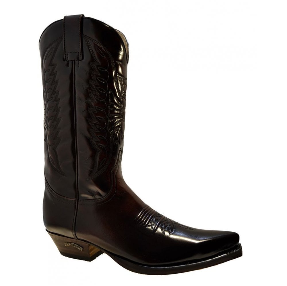 Sendra Men's Shoes 2073 Fushia Leather West Heel Mid Calf Cowboy Boots