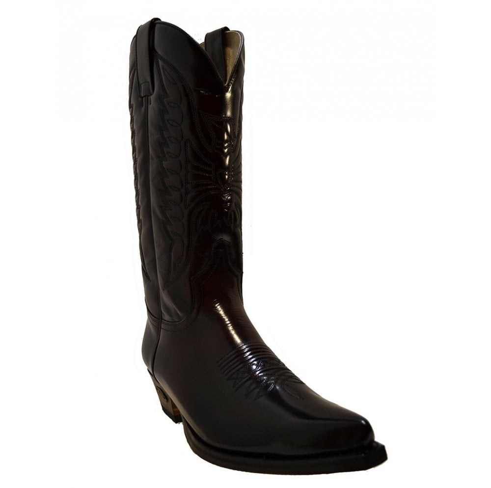 Sendra 2073 Fushia Leather West Heel Mid Calf Cowboy Boots