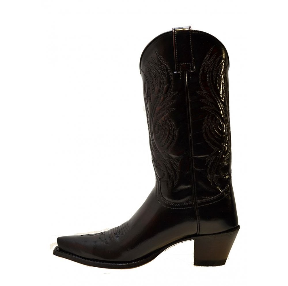 Women's Cowboy Boots Sendra 2605 Fushia Leather Cuban Heel 
