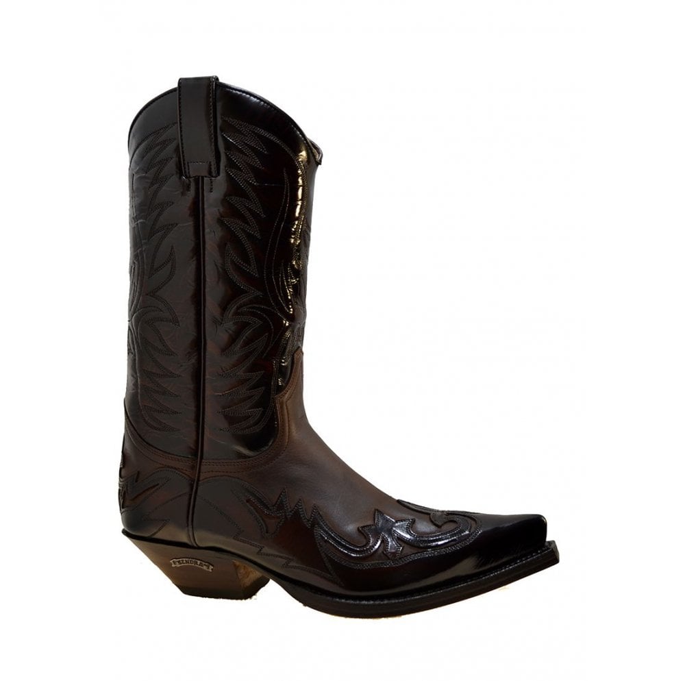 Sendra Men's Shoes 3241 Fushia Leather Ibiza Heel Mid Calf Cowboy Boots