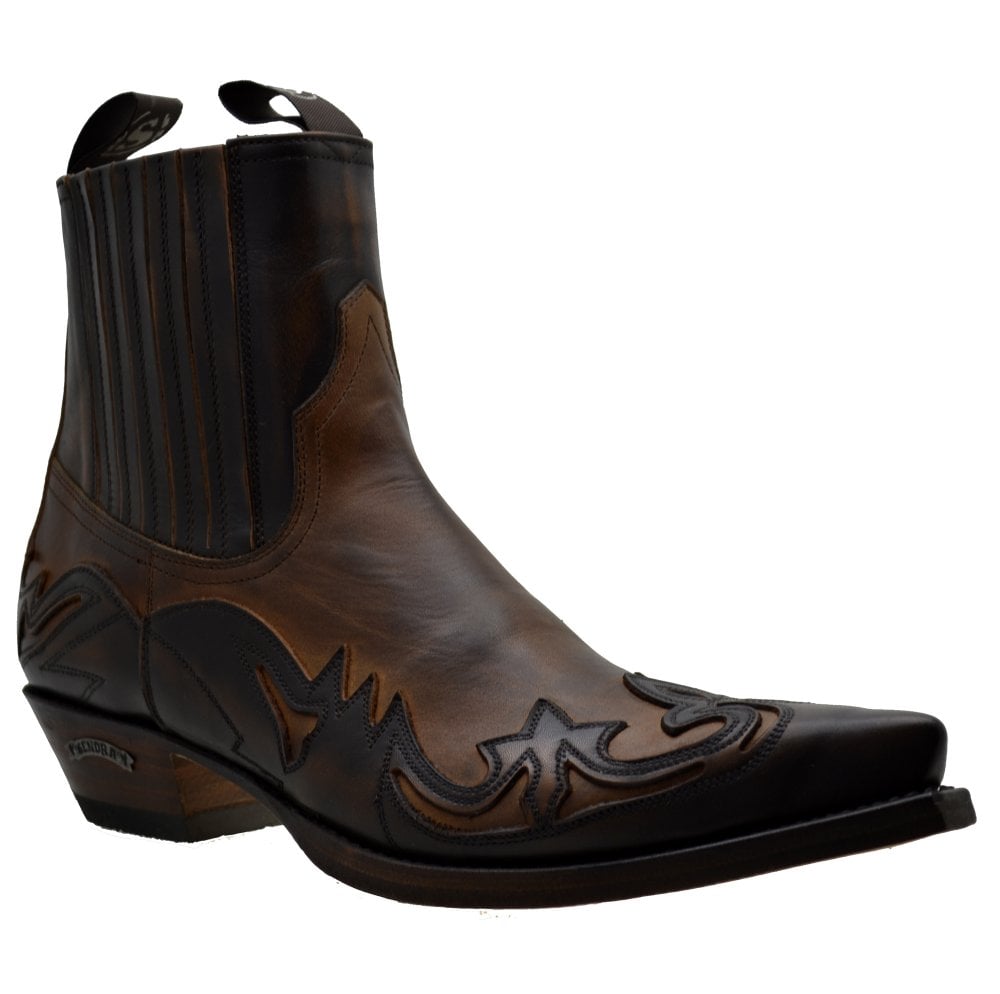 Sendra Men's Shoes 4660 Brown Ankle Cowboy Boots