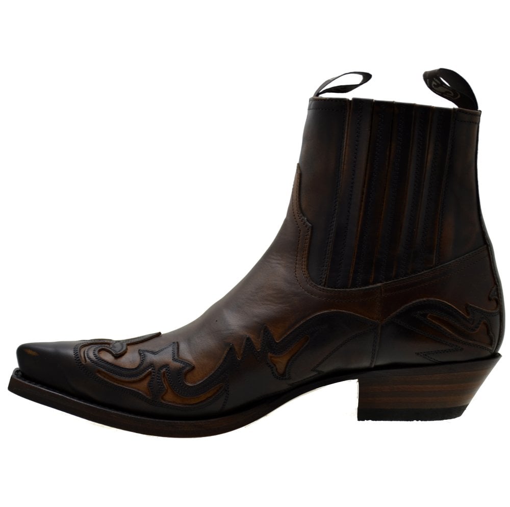 Sendra 4660 Brown Leather Ankle Cowboy Boots