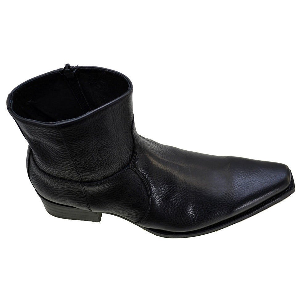 Sendra 5200M Black Leather Formal Ankle Chelsea Boots