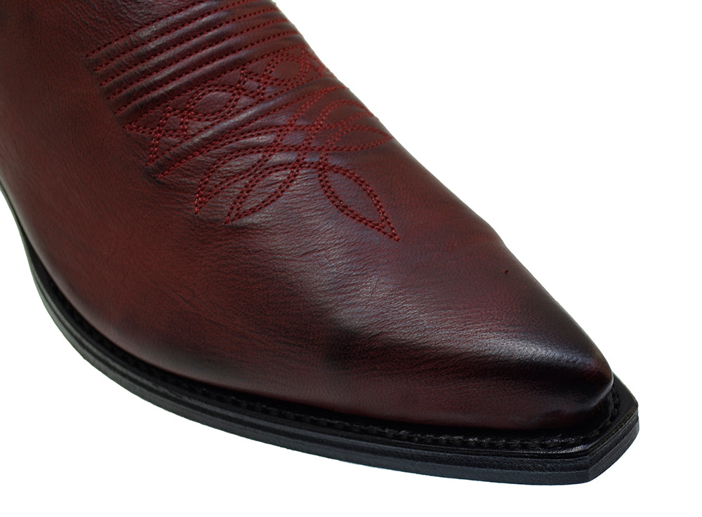 Men's Cowboy Boots Sendra 6479 Red Leather Cuban Heel