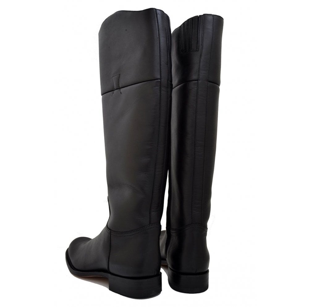 Sendra 6629 Black Leather Zipper Formal Riding Boots