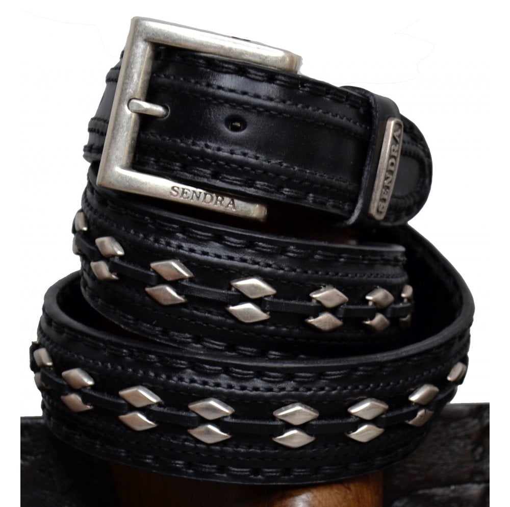 Sendra Men's Belt 8340 Black Leather Belt