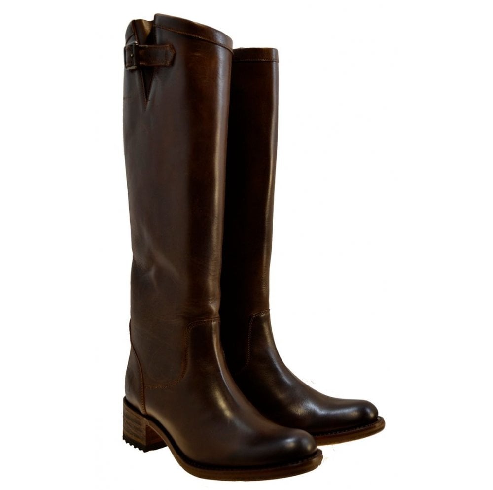 Women's Riding Boots Sendra 8515 Brown Leather Pull up Boots