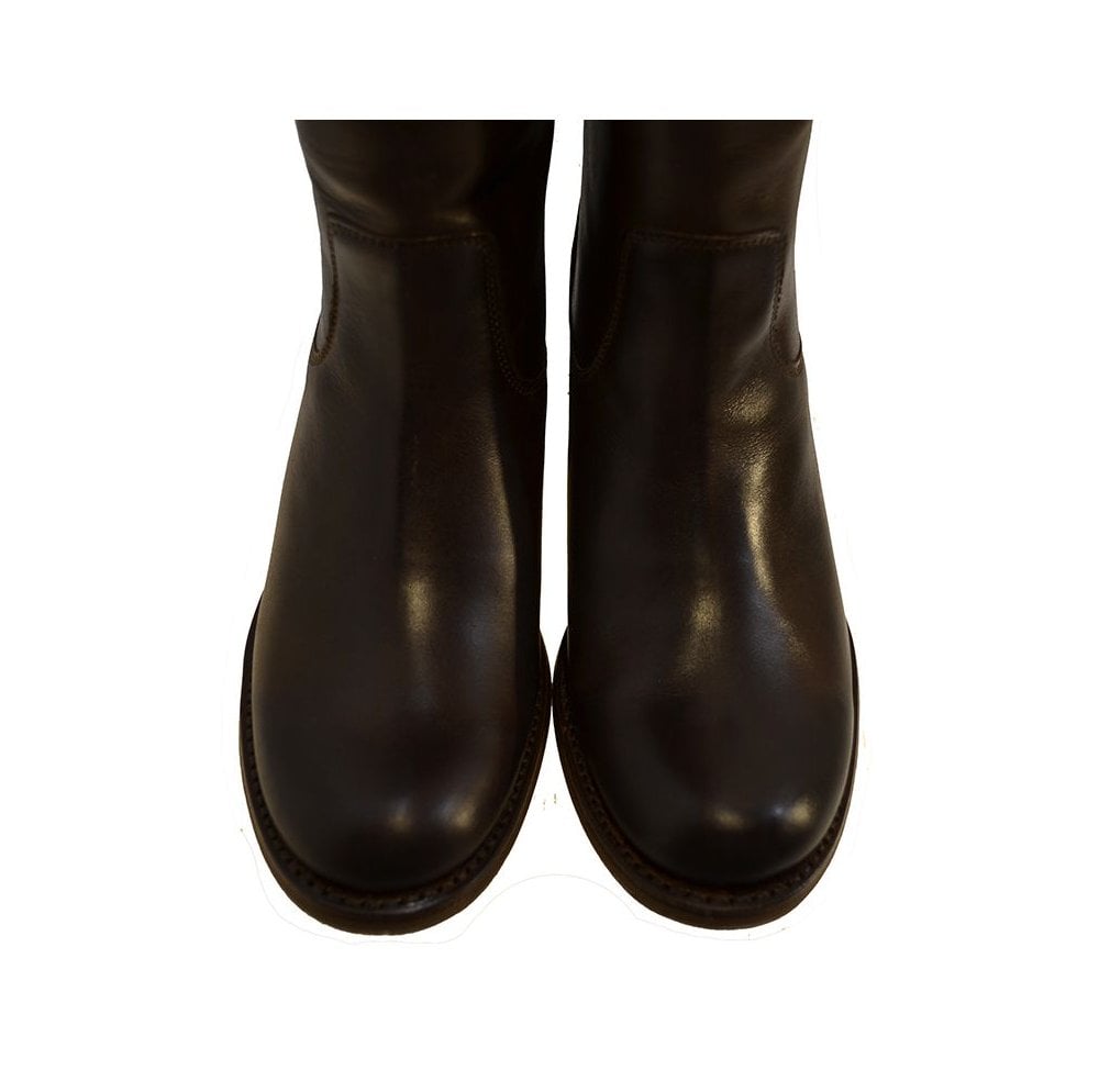 Women's Riding Boots Sendra 8515 Brown Leather Pull up Boots