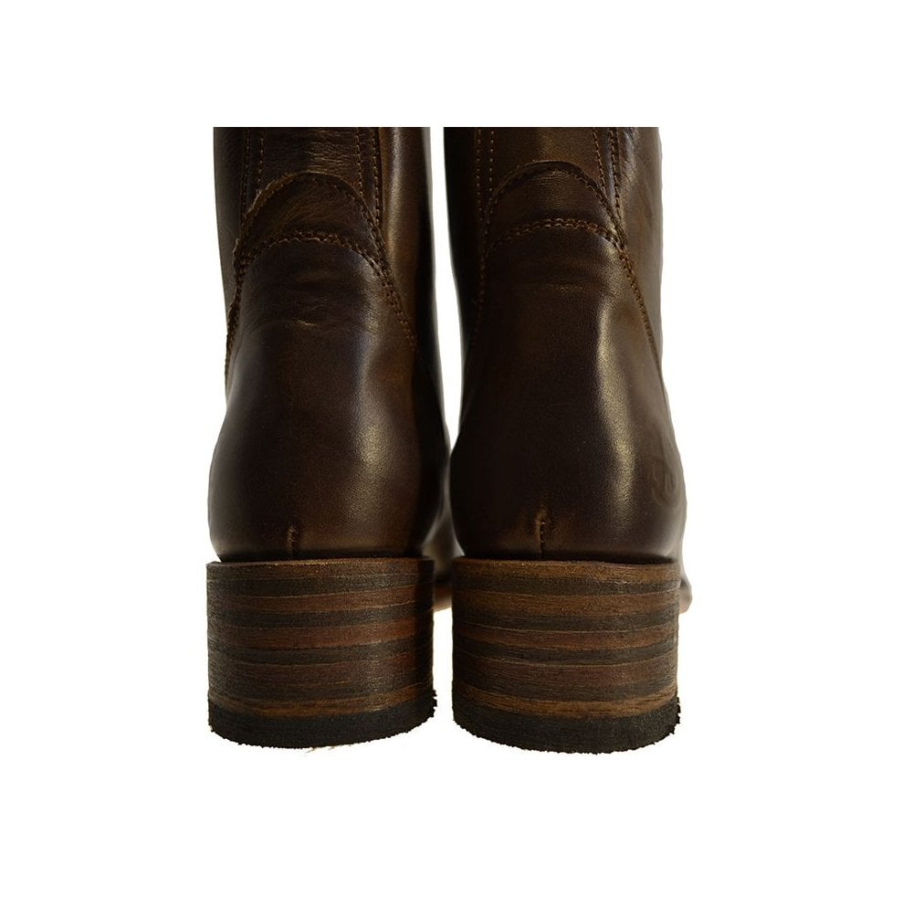 Sendra 8515 Brown Leather Round Toe Pull up Formal Riding Boots