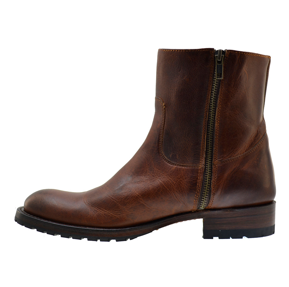 Sendra 9491 Brown Leather Ankle Biker Boots